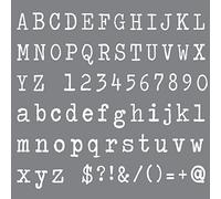 DecoArt Andy Skinner Mixed media Stencils Typeface 8x8 Stencil, Grey, 8 x 8-Inch