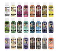 DecoArt Crafter’s Acrylic Paint Set, 24 (2 fl oz/59 ml) Assorted Matte Finish Colors, DIY Arts And Crafts Acrylic Paint, 48 Fl Oz(Pack of 1)