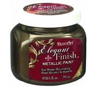 DecoArt Elegant Finish Metallic Paint 295ml (10oz) - Rich Espresso DA245