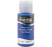 DecoArt Media Paint, Acrylic, Primary Cyan, 3 x 3 x 7.5 cm