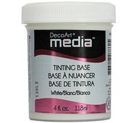 DecoArt Media Paint Finishes Tinting Base, Acrylic, White, 6 x 6 x 7.5 cm