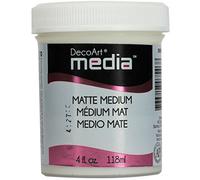 DecoArt Media Paint Finishes, Acrylic, Transparent Matte Medium, 6 x 6 x 7.5 cm