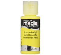 DecoArt Media Paint, Acrylic, Hansa Yellow Light, 3 x 3 x 7.5 cm