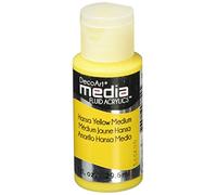 Deco Art Media Paint, Acrylic, Hansa Yellow Medium, 3 x 3 x 7.5 cm
