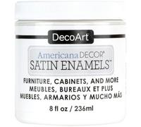 DecoArt Satin Enamels Acrylic Paint 8 fl. oz. Jar Pure White (Pack of 1)