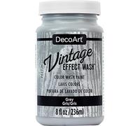 DecoArt Vintage Effect Wash Paint, Grey, 236 ml (Pack of 1)