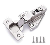 DecoBasics 1/2" Overlay Soft Close Cabinet Hinges for Kitchen Cabinets (50 PCS)- 105° Face Frame Concealed Cabinet Door Hinge -3 Way Adjustability -Clip on Plate & Matching Screw 4 Easy Installation