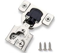 Decobasics 20 Pack Soft Close Cabinet Hinges - 1/2" Overlay for Kitchen Cabinet Doors, Slow Self-Closing Concealed Hidden Hinges for Face Frame -Stainless Steel, 3-Way Adjustable & Quiet Close Damper