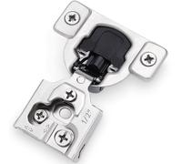 Decobasics 6 Pack Soft Close Cabinet Hinges - 1/2" Overlay for Kitchen Cabinet Doors, Slow Self-Closing Concealed Hidden Hinges for Face Frame -Stainless Steel, 3-Way Adjustable & Quiet Close Damper