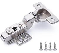 DecoBasics Inset Soft Close Cabinet Hinges for Kitchen Cabinets (2 Pcs)-105° Frameless Concealed Cabinet Door Hinge -6 Way Adjustability & Clip on Plate for Easy Installation