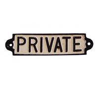 Decobay.eu Iron Sign 'Private' Door Sign Sign Private Room House Square Antique Style Courtyard Company