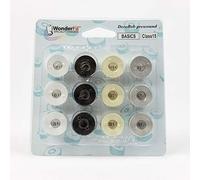 DecoBob Prewound Bobbins Class 15 12ct Black White Cream Grey