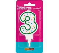 DECOCINO Number Candles Number 3" - Cake Candles Happy Birthday Decoration, Gerbour Day Candles, Birthday Decoration for Birthday Cake & Birthday Cake, 7 cm