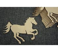 DECOCRAFT 10 x Wooden Small Horse Animal Shape Blank Embellishments Craft Decoupage (WX4)