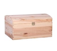 DECOCRAFT XXL EXTRA LARGE TREASURE CHEST PLAIN WOODEN BOX WOOD KEEPSAKE MEMORY GIFT BOX DECOUPAGE CRAFT ART