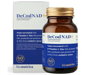 DeCod NAD+ | NMN Supplement | High Potency Trans-Resveratrol | Promotes DNA Synthesis & Protect Cellular Level | | Longevity & Anti-oxidant | Gluten-Free | Non-GMO - 60 Capsules