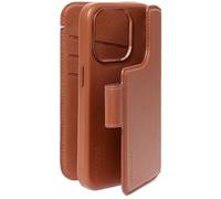 DECODED 2-in-1 Detachable Wallet Case for Apple iPhone 15 Pro - Premium European Leather - Card Holder - Protective and Shockproof - MagSafe Compatible - Microfiber Lining - Tan Brown