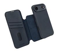 DECODED 2-in-1 Leather Case for iPhone 17 Air, Detachable Wallet, Premium ECCO Leather, Compatible with Magsafe, Drop Protection, Scratch Resistant, Metal Buttons, Blue