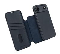 DECODED 2-in-1 Leather Case for iPhone 17 Air, Detachable Wallet, Premium ECCO Leather, Compatible with Magsafe, Drop Protection, Scratch Resistant, Metal Buttons, Blue