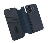 DECODED 2-in-1 Leather Case for iPhone 17, Detachable Wallet, Premium ECCO Leather, Compatible with Magsafe, Drop Protection, Scratch Resistant, Metal Buttons, Blue