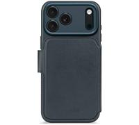 DECODED 2-in-1 Leather Case for iPhone 17 Pro Max, Detachable Wallet, Premium ECCO Leather, Compatible with Magsafe, Drop Protection, Scratch Resistant, Metal Buttons, Blue