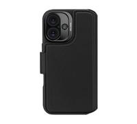 DECODED 2-in-1 Leather Detachable Wallet Case for iPhone 16, MagSafe Compatible, Real Premium ECCO Leather, Full Body Protective Cover, Raised Edges to Protect Screen and Camera, Black