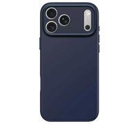 DECODED Silicone Case for iPhone 17 Pro Max, Premium Soft-Touch, Antibacterial Coating, MagSafe Compatible, Drop Protection, Scratch Resistant, Metal Buttons, Blue