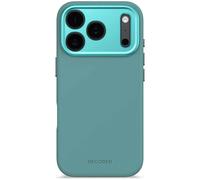 DECODED Silicone Case for iPhone 17 Pro, Premium Soft-Touch, Antibacterial Coating, MagSafe Compatible, Drop Protection, Scratch Resistant, Metal Buttons, Blue