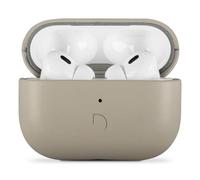 DECODED Leather AirCase Pro for AirPods Pro 3, Made from Premium ECCO Leather, Compatible with MagSafe, LED Charging Indicator, Wireless Charging, Scratch Resistant, Grey