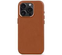 Decoded Leather Back Cover Magsafe Case for iPhone 15 Pro - Tan