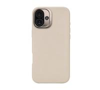 DECODED Leather Case for iPhone 16 Plus, MagSafe Compatible, Real Premium ECCO Leather, Full Body Protective Cover, Raised Edges to Protect Screen and Camera, Clay Beige