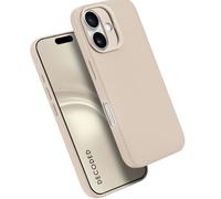 DECODED Leather Case for iPhone 16 Plus, MagSafe Compatible, Real Premium ECCO Leather, Full Body Protective Cover, Raised Edges to Protect Screen and Camera, Clay Beige