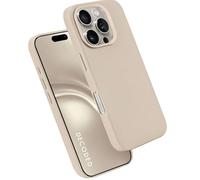 DECODED Leather Case for iPhone 16 Pro Max, MagSafe Compatible, Real Premium ECCO Leather, Full Body Protective Cover, Raised Edges to Protect Screen and Camera, Clay Beige