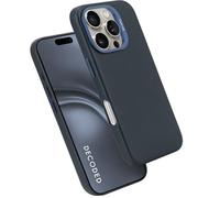 DECODED Leather Case for iPhone 16 Pro Max, MagSafe Compatible, Real Premium ECCO Leather, Full Body Protective Cover, Raised Edges to Protect Screen and Camera, Navy Blue