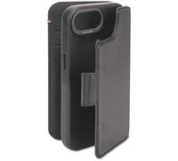 DECODED Leather Case for iPhone 16e, Made of Premium ECCO Leather, Detachable Wallet Case, Removable Wallet, With Card Holder, Magnetic, MagSafe-Compatible Case, Fall Protection, Black