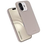 DECODED Leather Case for iPhone 17, Genuine ECCO Leather, MagSafe Compatible, Camera Ring Protected, Glass Action Button, Drop Protection, Scratch Resistant, Metal Buttons, Beige