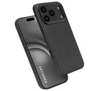 DECODED Leather Case for iPhone 17 Pro, Premium ECCO Leather, MagSafe Compatible, Camera Ring Protected, Glass Action Button, 1.2 Meter Drop Protection, Scratch Resistant, Metal Buttons, Black