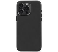 DECODED Leather Phone Case for iPhone 15 Pro Max (6.7 inch) - Protective and Shockproof Case - Premium Genuine European Aniline Leather - MagSafe Compatible - Microfiber Lining - Black
