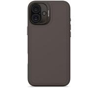 DECODED Silicone Case for iPhone 16 Plus, Premium Soft-Touch, Antibacterial Coating, MagSafe Compatible, Drop and Impact Protection, Metal Buttons, Solid Grip, Phantom Black