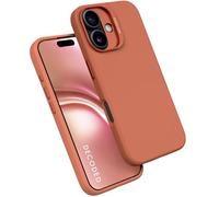 DECODED Silicone Case for iPhone 16 PLus, Premium Soft-Touch, Antibacterial Coating, MagSafe Compatible, Drop Protection, Scratch Resistant, Metal Buttons, Pink