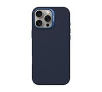 DECODED Silicone Case for iPhone 16 Pro Max, Premium Soft-Touch, Antibacterial Coating, MagSafe Compatible, Drop and Impact Protection, Metal Buttons, Solid Grip, Navy Blue