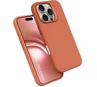 DECODED Silicone Case for iPhone 16 Pro, Premium Soft-Touch, Antibacterial Coating, MagSafe Compatible, Drop Protection, Scratch Resistant, Metal Buttons, Pink