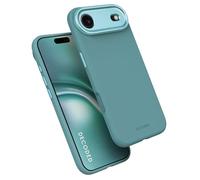 DECODED Silicone Case for iPhone 17 Air, Premium Soft-Touch, Antibacterial Coating, MagSafe Compatible, Drop Protection, Scratch Resistant, Metal Buttons, Blue