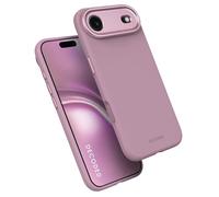 DECODED Silicone Case for iPhone 17 Air, Premium Soft-Touch, Antibacterial Coating, MagSafe Compatible, Drop Protection, Scratch Resistant, Metal Buttons, Pink