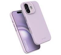 DECODED Silicone Case for iPhone 17, Premium Soft-Touch, Anti-microbial Coating, MagSafe Compatible, Drop Protection, Scratch-resistant, Metal Buttons, Secure Grip, Lavender Purple