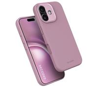 DECODED Silicone Case for iPhone 17, Premium Soft-Touch, Antibacterial Coating, MagSafe Compatible, Drop Protection, Scratch Resistant, Metal Buttons, Pink
