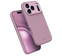 DECODED Silicone Case for iPhone 17 Pro Max, Premium Soft-Touch, Antibacterial Coating, MagSafe Compatible, Drop Protection, Scratch Resistant, Metal Buttons, Pink