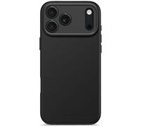 DECODED Silicone Case for iPhone 17 Pro Max, Premium Soft-Touch, Antibacterial Coating, MagSafe Compatible, Drop Protection, Scratch Resistant, Metal Buttons, Black