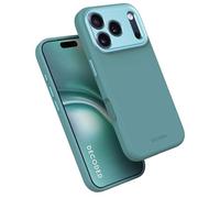 DECODED Silicone Case for iPhone 17 Pro Max, Premium Soft-Touch, Antibacterial Coating, MagSafe Compatible, Drop Protection, Scratch Resistant, Metal Buttons, Blue