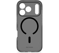 DECODED Transparent Clear Case for iPhone 17 Pro, 100% Recycled Material, Anti-Yellowing, Compatible with MagSafe, 4 Meter DropTec Protection, Anti-Scratch, Slim Thin Fit, Frosted Black